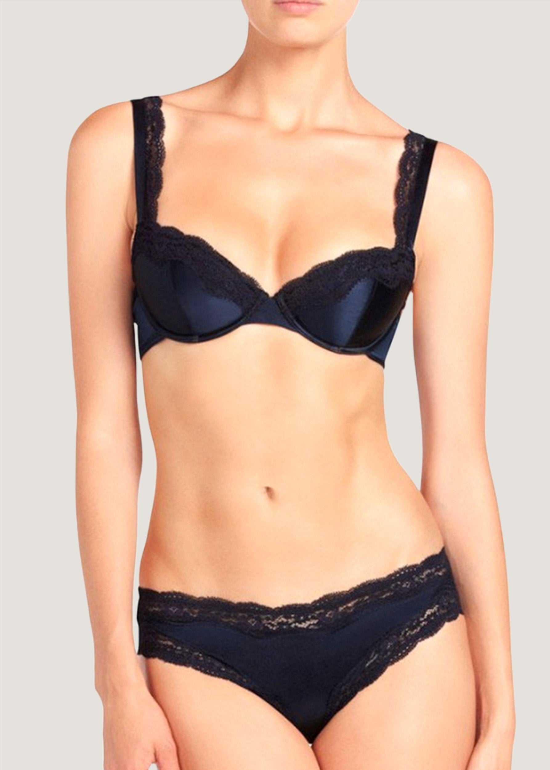 Clara Whispering Contour Balconette Bra (Dark Ink)-Bras-Stella McCartney Lingerie-AvecAmourLingerie