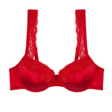 Clara Whispering Contour Balconnet Bra (Tango Red)-Bras-Stella McCartney Lingerie-AvecAmourLingerie