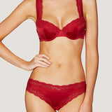 Clara Whispering Contour Balconnet Bra (Tango Red)-Bras-Stella McCartney Lingerie-AvecAmourLingerie