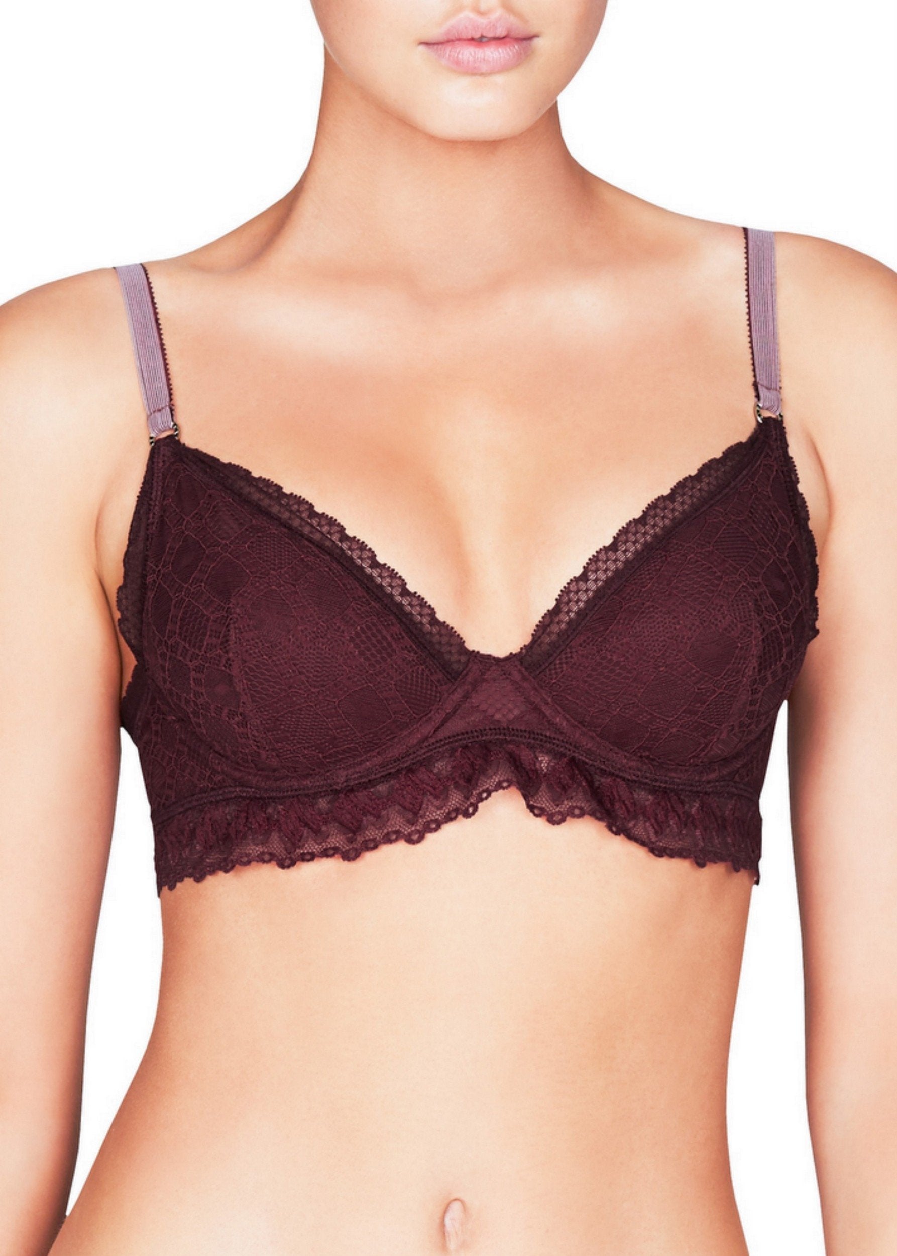 Jasmine Inspiring (Garnet Red) Contour Plunge Bra-Bras-Stella McCartney Lingerie-AvecAmourLingerie
