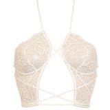 Tisja Damen Angel or Siren (Ivory) Longline Bra - Avec Amour Lingerie Boutique