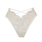Tisja Damen Angel or Siren (Ivory) High Ouvert Brief - Avec Amour Lingerie Boutique