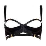 Signature Gia Shelf Bra (Black)-Bras-Bordelle-AvecAmourLingerie