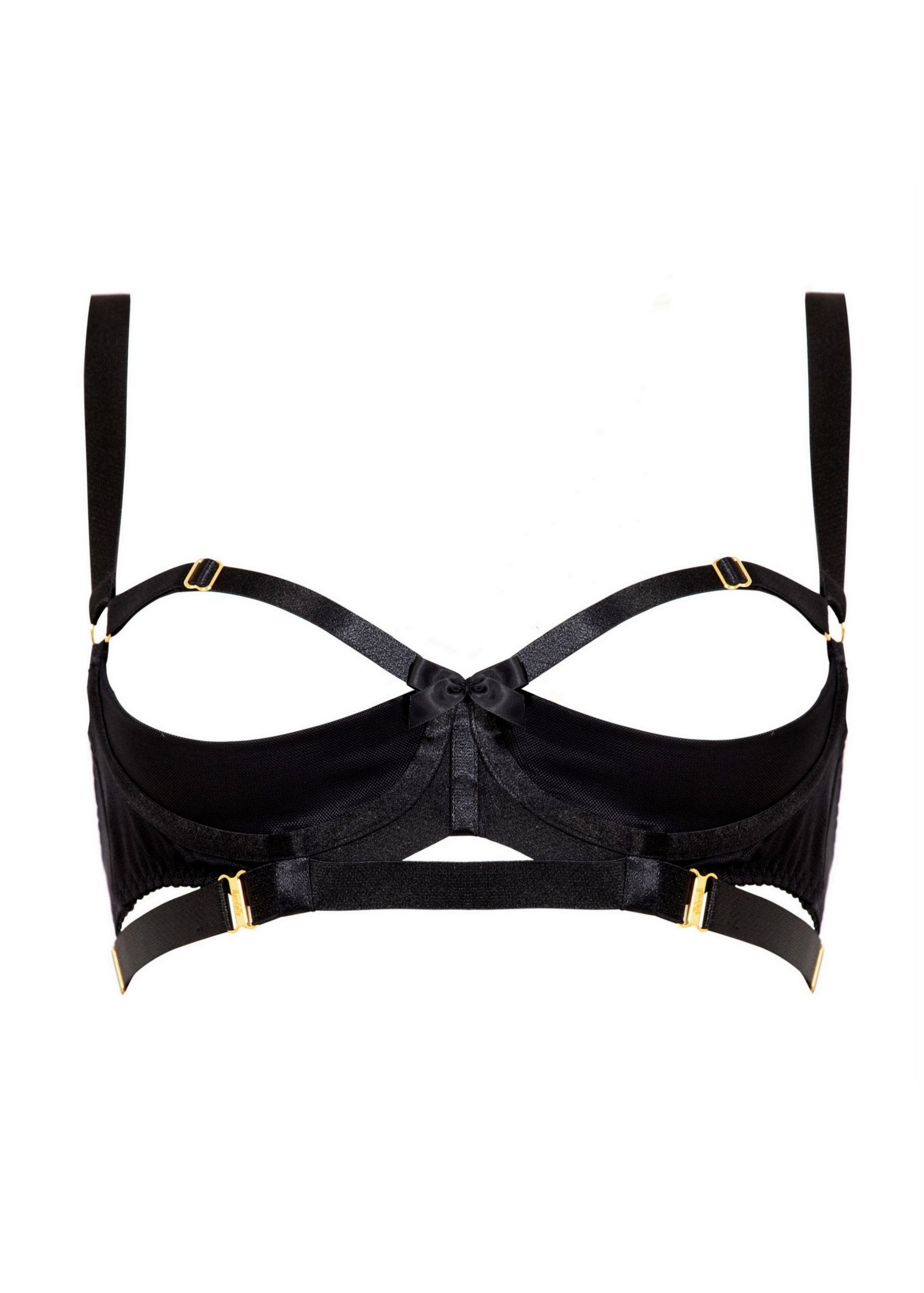 Signature Gia Shelf Bra (Black)-Bras-Bordelle-AvecAmourLingerie