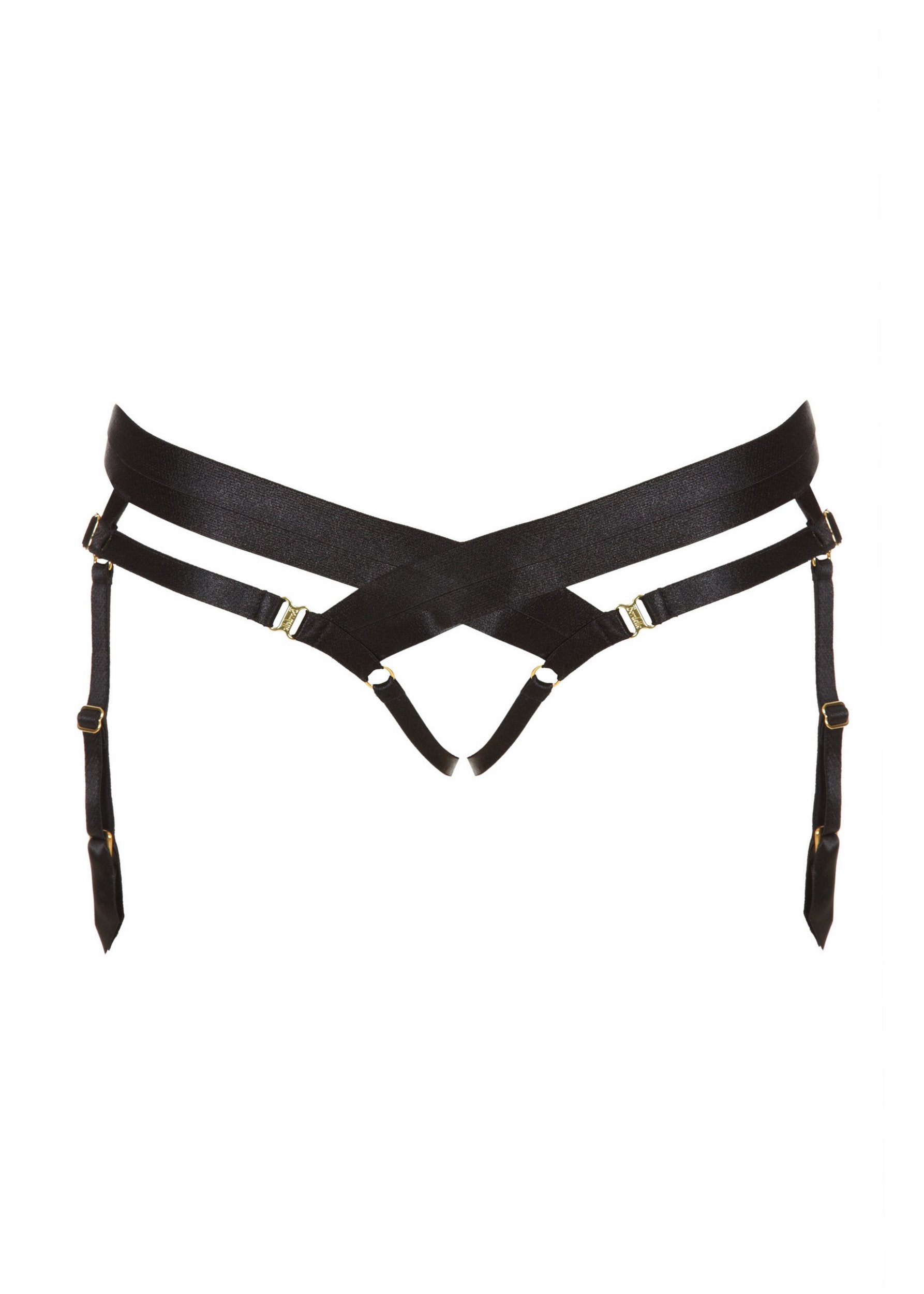 Signature Bondage (Black) Open Harness Brief-Bottoms-Bordelle-AvecAmourLingerie