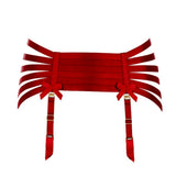 Webbed Suspender (Burnt Red)-Bottoms-Bordelle-AvecAmourLingerie