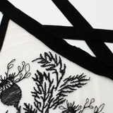 Verona (Black) Embroidered Thong-Bottoms-Thistle & Spire-AvecAmourLingerie