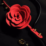 UPKO Rose Ball Gag (Black Strap) - BDSM Bondage Bedroom Fun
