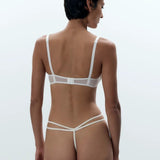 Bluebella Nova Open Cup Bra & Thong (White) | Avec Amour Luxury Lingerie