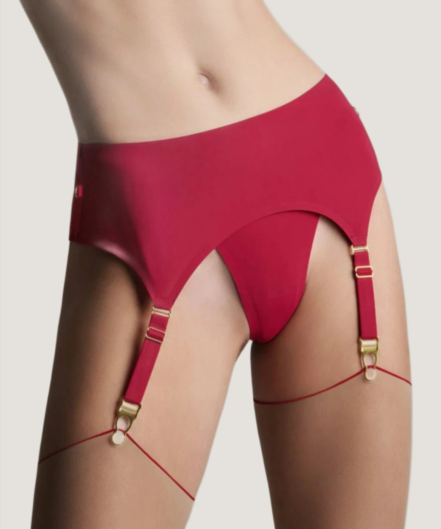 Tapage Nocturne Garter Belt with Bands (Red)