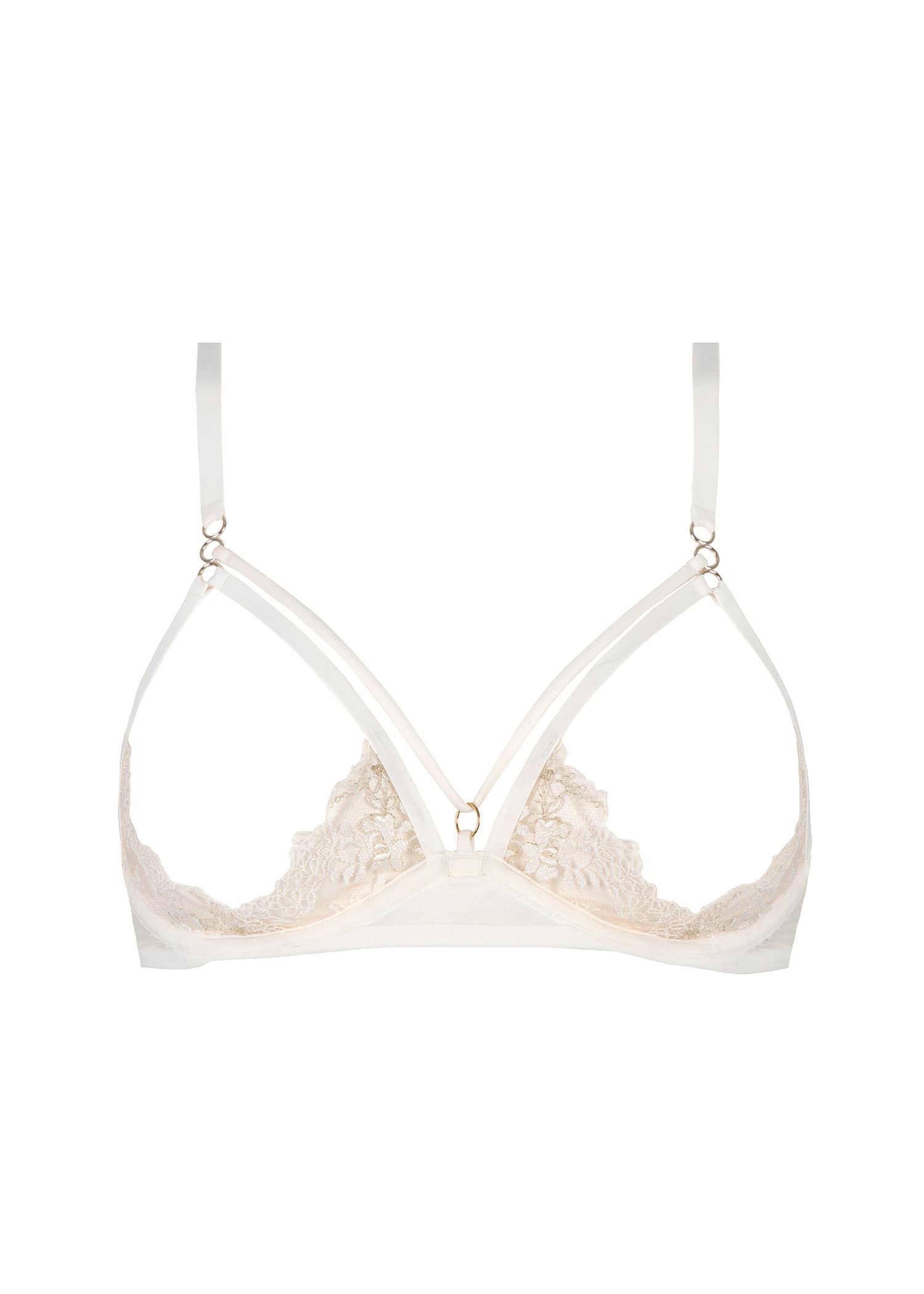 Atelier Amour AFTER MIDNIGHT Open Bra (Pearl) | Avec Amour Sexy Lingerie