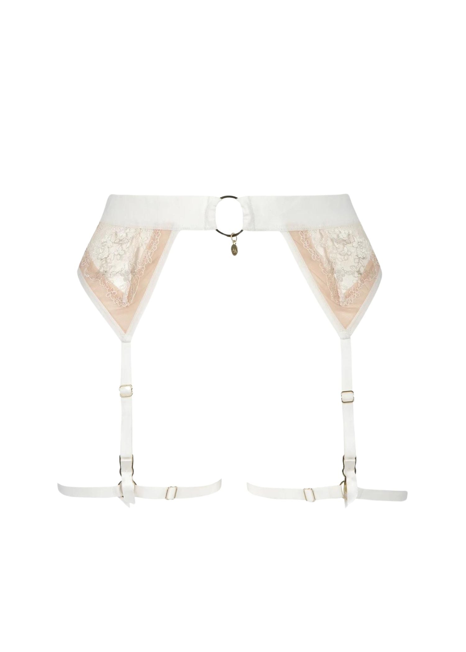 Atelier Amour After Midnight Suspender Belt (Pearl) | Avec Amour Lingerie