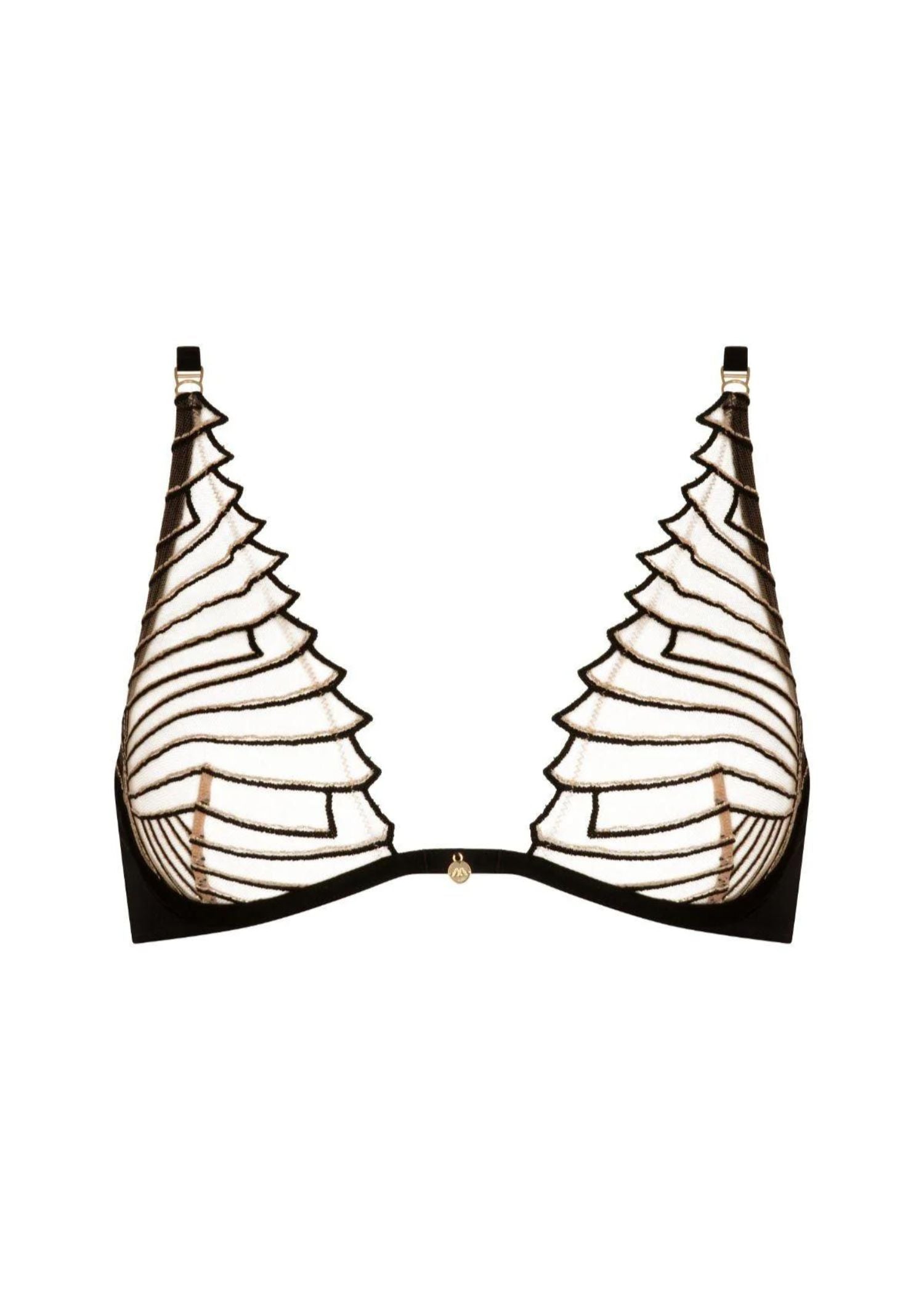 Atelier Amour COSMIC DREAM Wired Triangle Bra (Black) | Avec Amour Sexy Lingerie