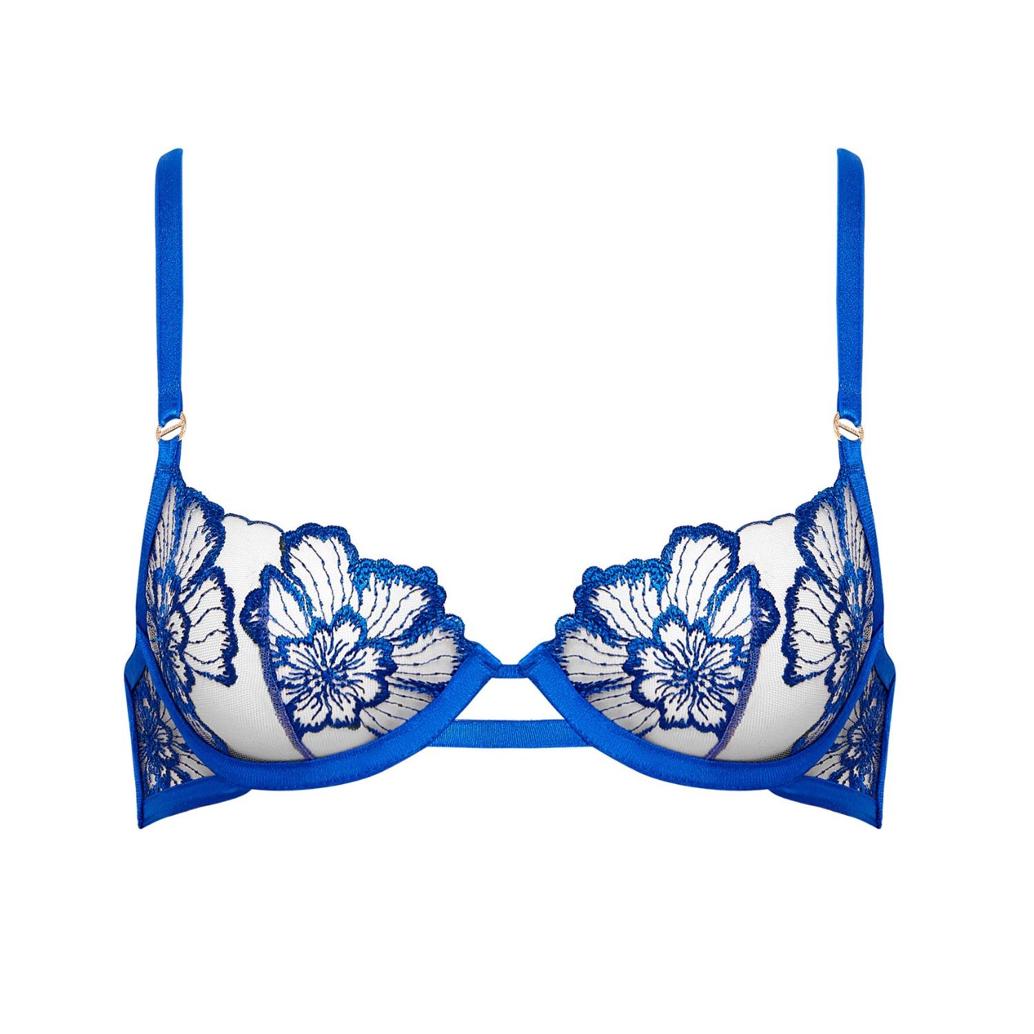 Bluebella CATALINA Wired Bra (Egyptian Blue/Sheer) | Avec Amour Sexy Lingerie