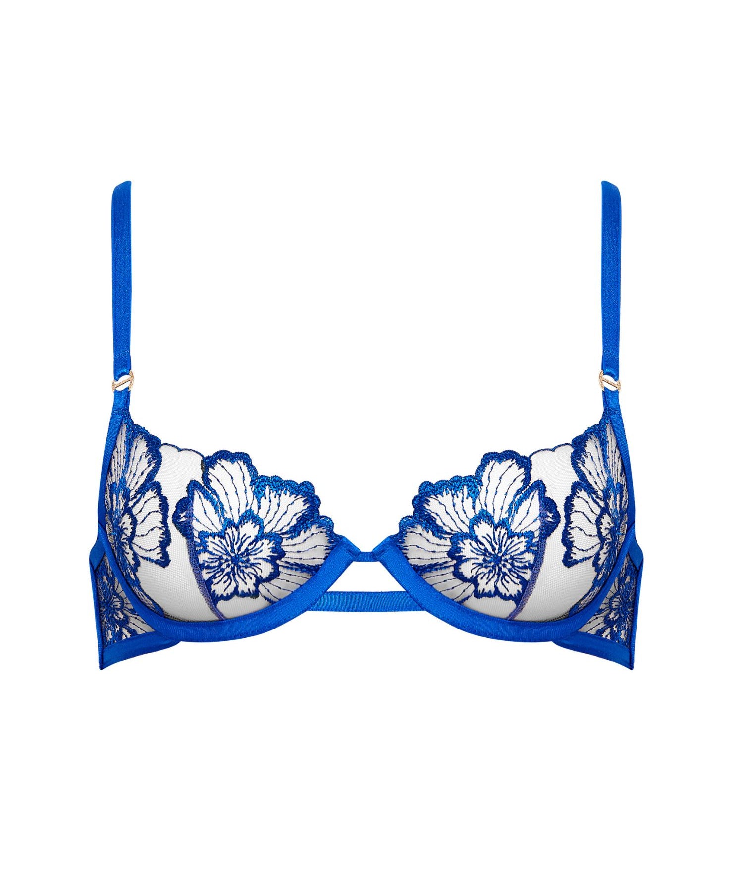 Bluebella CATALINA Wired Bra (Egyptian Blue/Sheer) | Avec Amour Sexy Lingerie