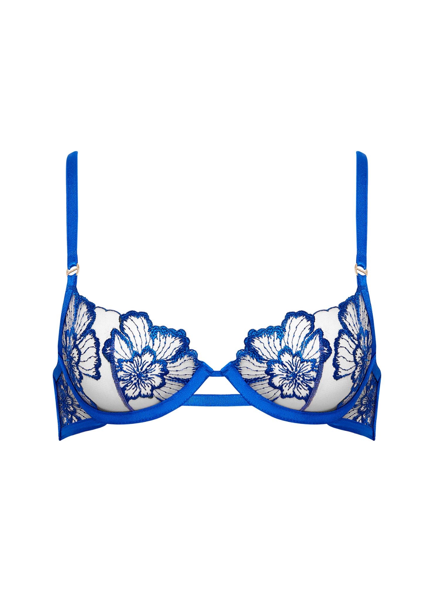 Bluebella CATALINA Wired Bra (Egyptian Blue/Sheer) | Avec Amour Sexy Lingerie
