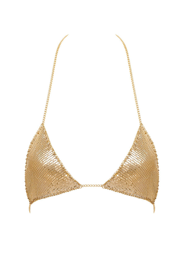 Bluebella CYLA Chainmail Soft Bra (Gold) | Avec Amour Sexy Lingerie