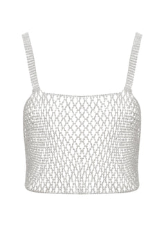 Bluebella ELSA Diamond Lattice Cami (Silver/Clear) | Avec Amour Sexy Lingerie