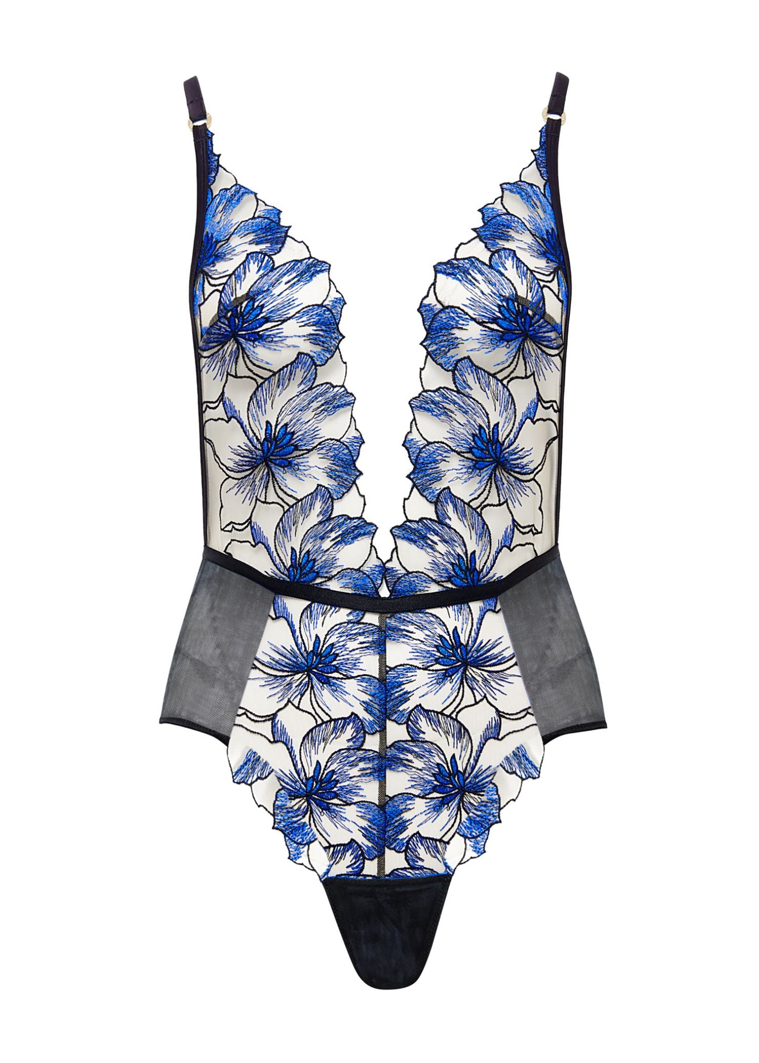 Bluebella LYANDRA Soft Body (Egyptian Blue/Black/Sheer) | Avec Amour Sexy Lingerie