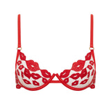 Bluebella MARIAN Wired Bra (Tomato Red/Sheer) | Avec Amour Sexy Lingerie