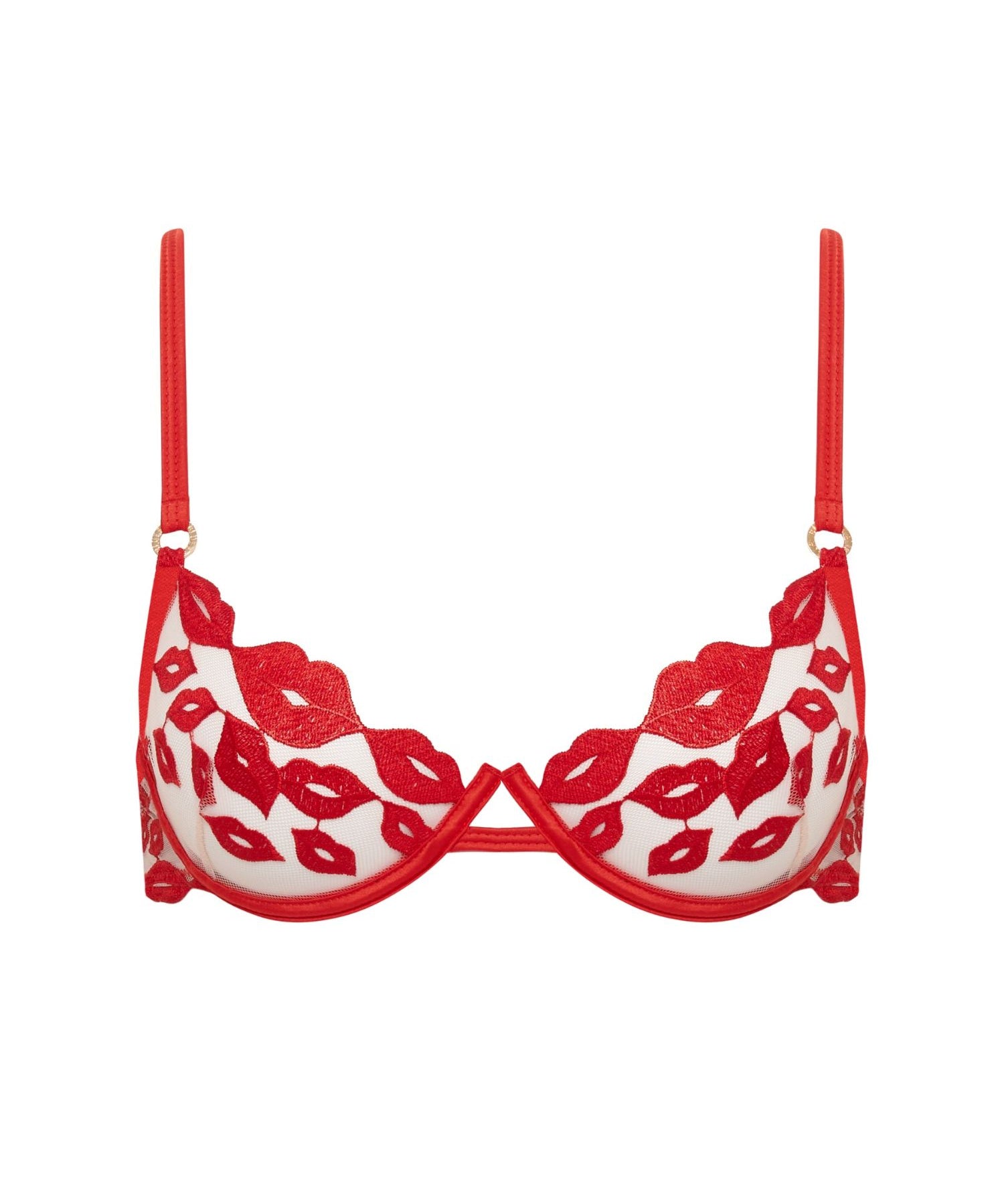 Bluebella MARIAN Wired Bra (Tomato Red/Sheer) | Avec Amour Sexy Lingerie