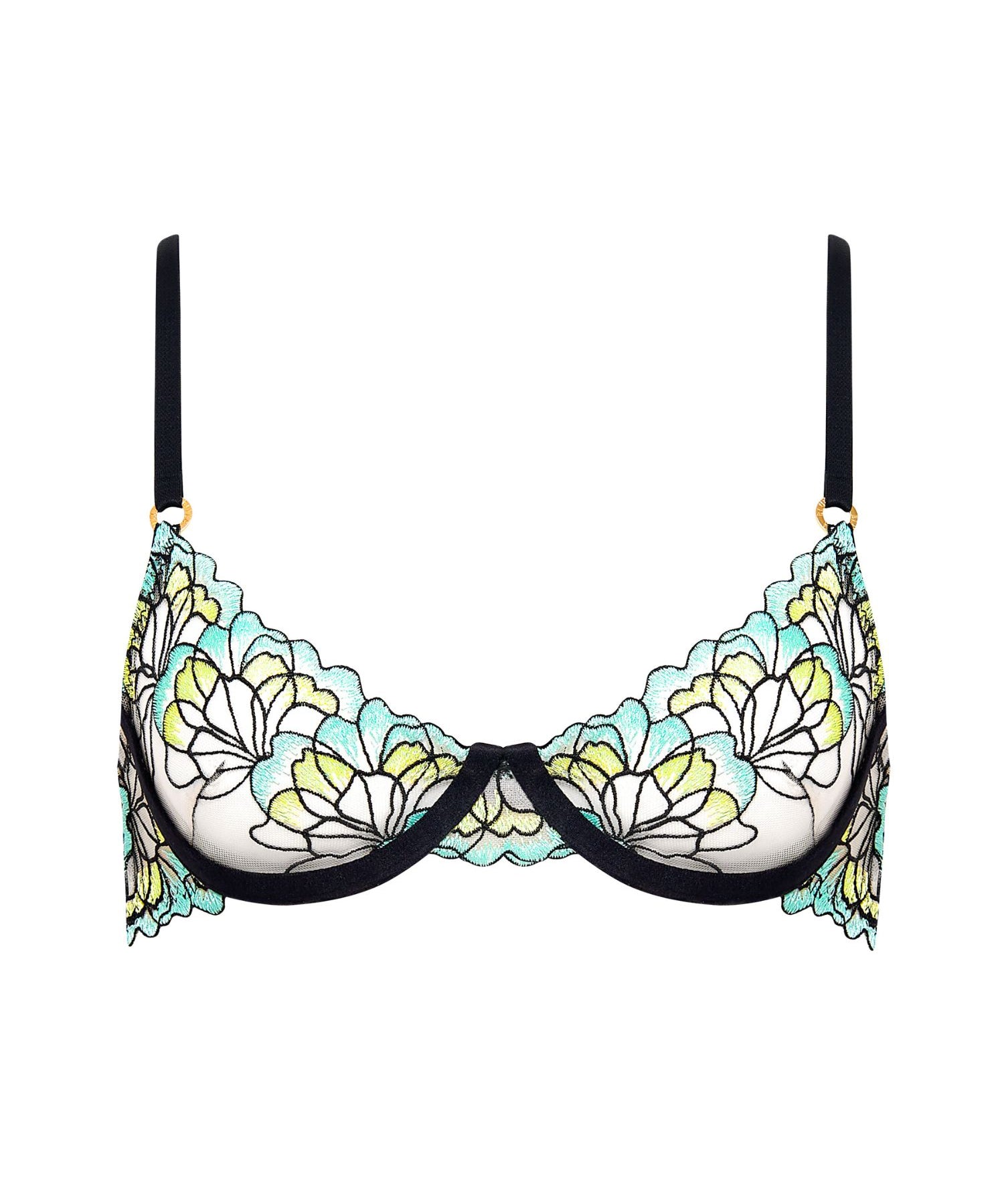 Bluebella SERENA Wired Bra (Mint/Lemon/Black) | Avec Amour Sexy Lingerie