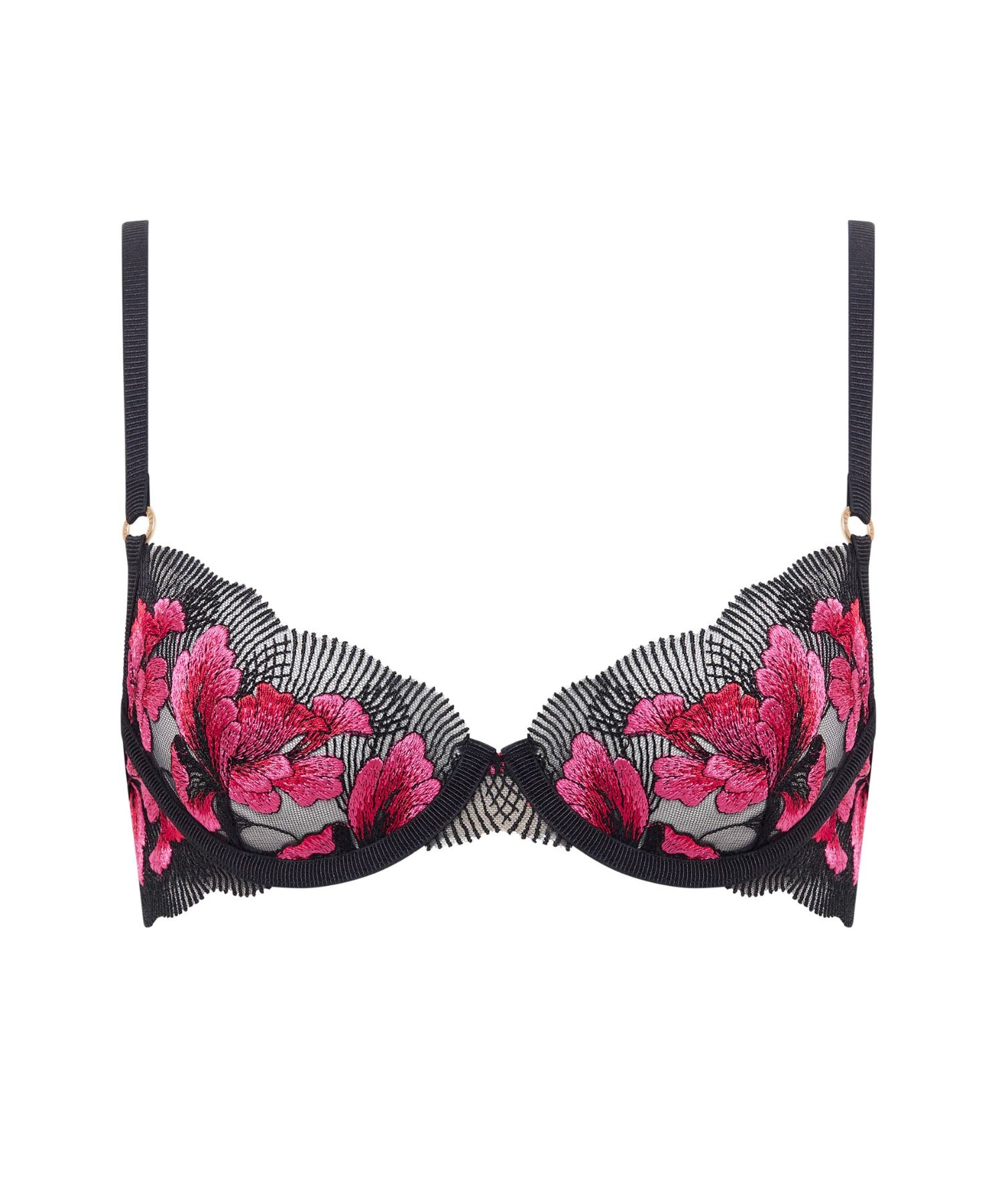 Bluebella VIVIENNE Wired Bra (Fuchsia Pink/Red/Black) | Avec Amour Sexy Lingerie