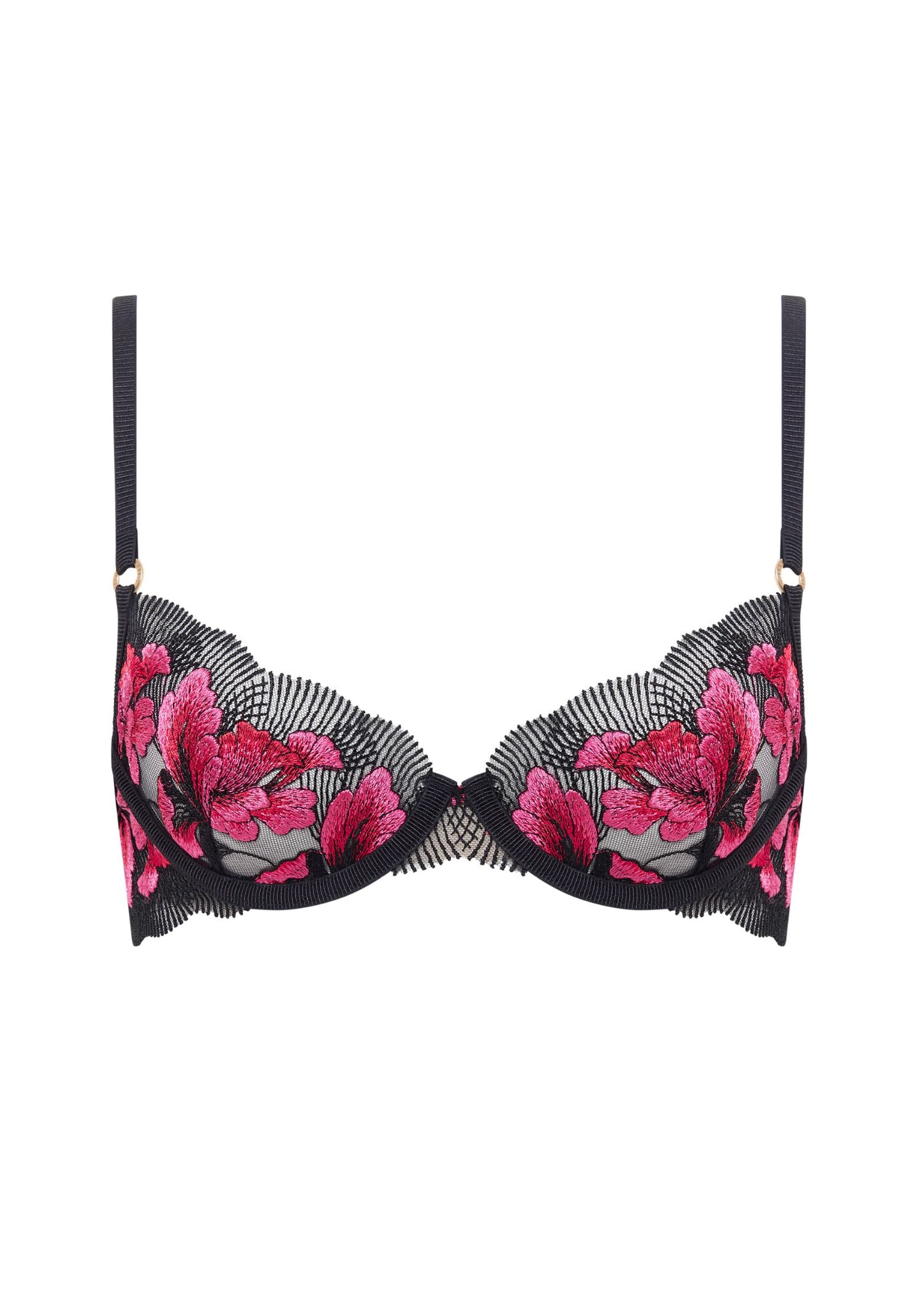 Bluebella VIVIENNE Wired Bra (Fuchsia Pink/Red/Black) | Avec Amour Sexy Lingerie