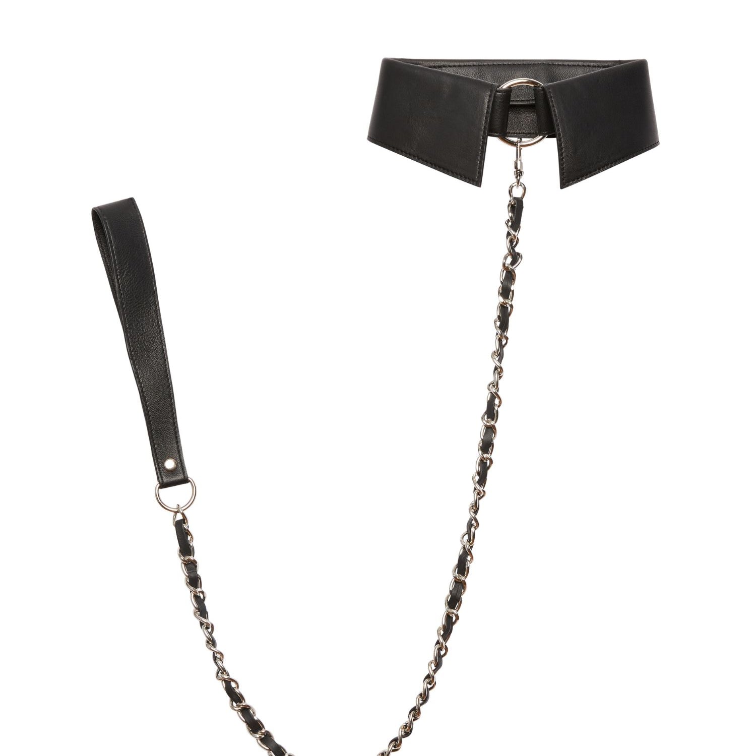 Fleur Du Mal Leather Collar with Detachable Lead (Black) | Avec Amour Sexy Lingerie