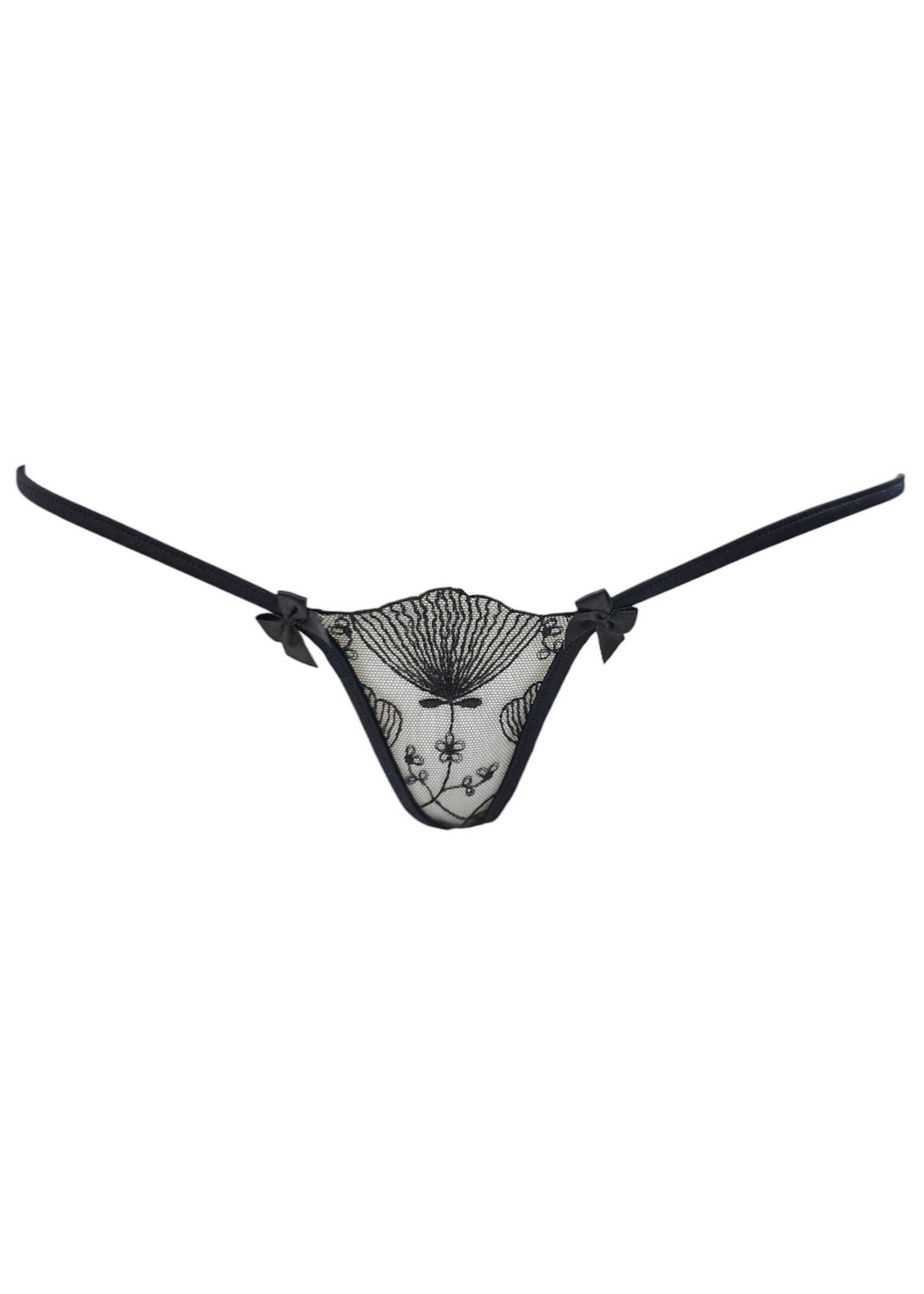 Lucky Cheeks MANDRAKE ROOT Sexy G-String (Black) | Avec Amour Sexy Lingerie