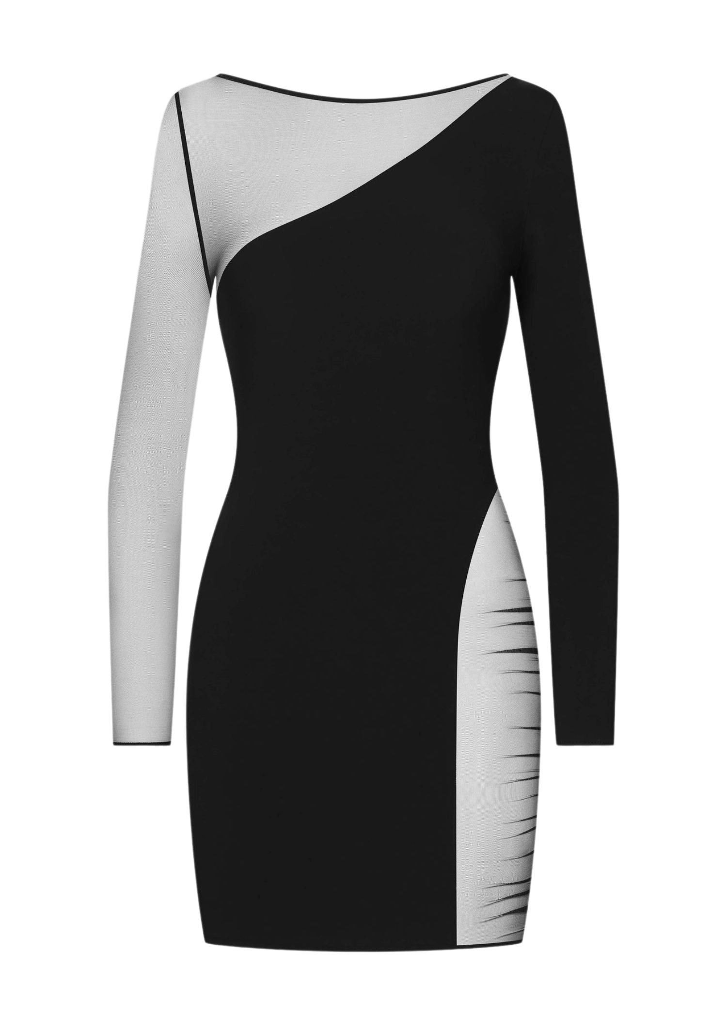 Maison Close NUIT FAUVE Long Sleeves Asymmetric Dress (Black) | Avec Amour Sexy Lingerie