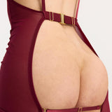 AVAM SHEER Backless Dress (Red) | Avec Amour Lingerie