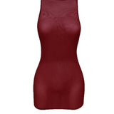 AVAM SHEER Backless Dress (Red) | Avec Amour Lingerie