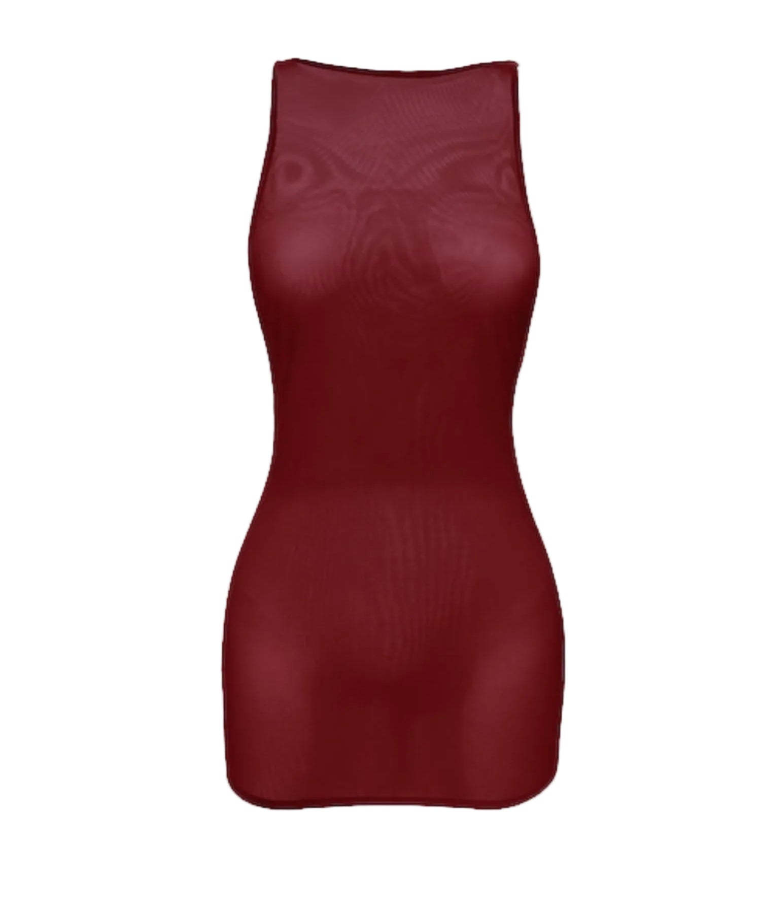 AVAM SHEER Backless Dress (Red) | Avec Amour Lingerie