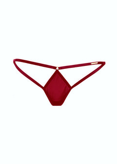 AVAM DIAMOND Thong (Red) | Avec Amour Lingerie