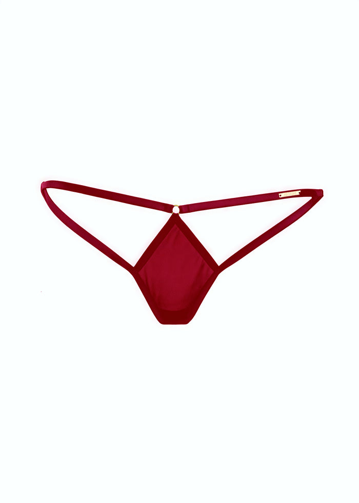 AVAM DIAMOND Thong (Red) | Avec Amour Lingerie