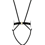 Sheer Deep V Backless Body (Black)