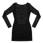 AVAM Stretch Lace Mini Dress (Black) | Avec Amour Lingerie