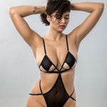 AVAM Lingerie - Diamond Open Cup Crotchless Bodysuit | Avec Amour 
