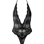 AVAM MAGNETISM Lace Bodysuit in Black with Gold tone Hardware