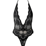 AVAM MAGNETISM Lace Bodysuit in Black with Gold tone Hardware