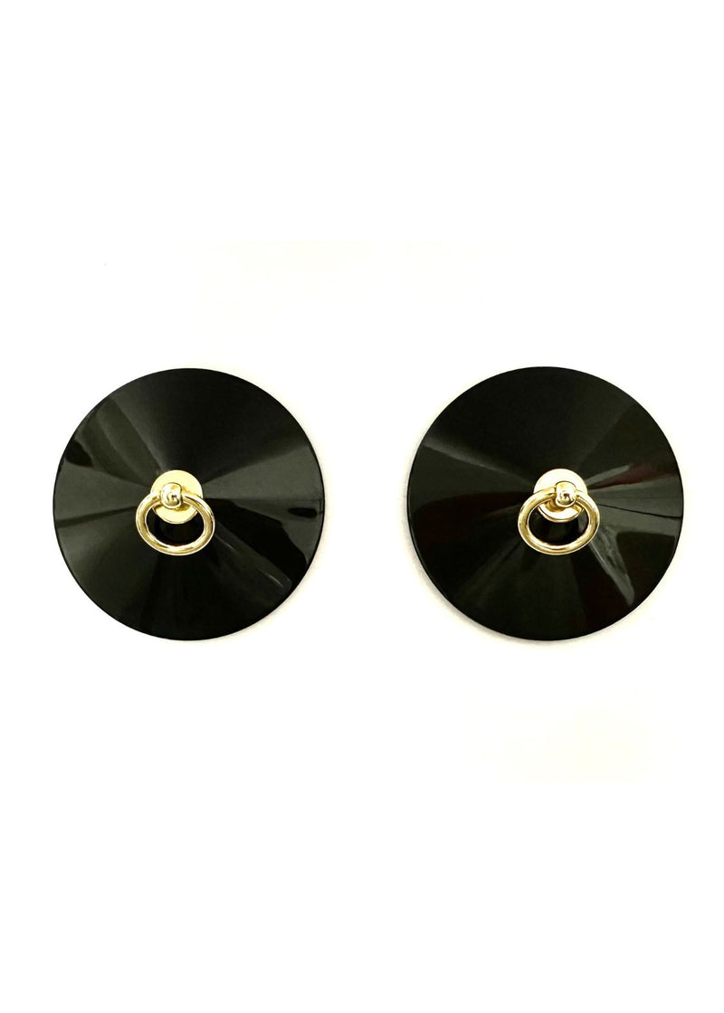 Mini Ring Nipple Cover (Black/Gold)