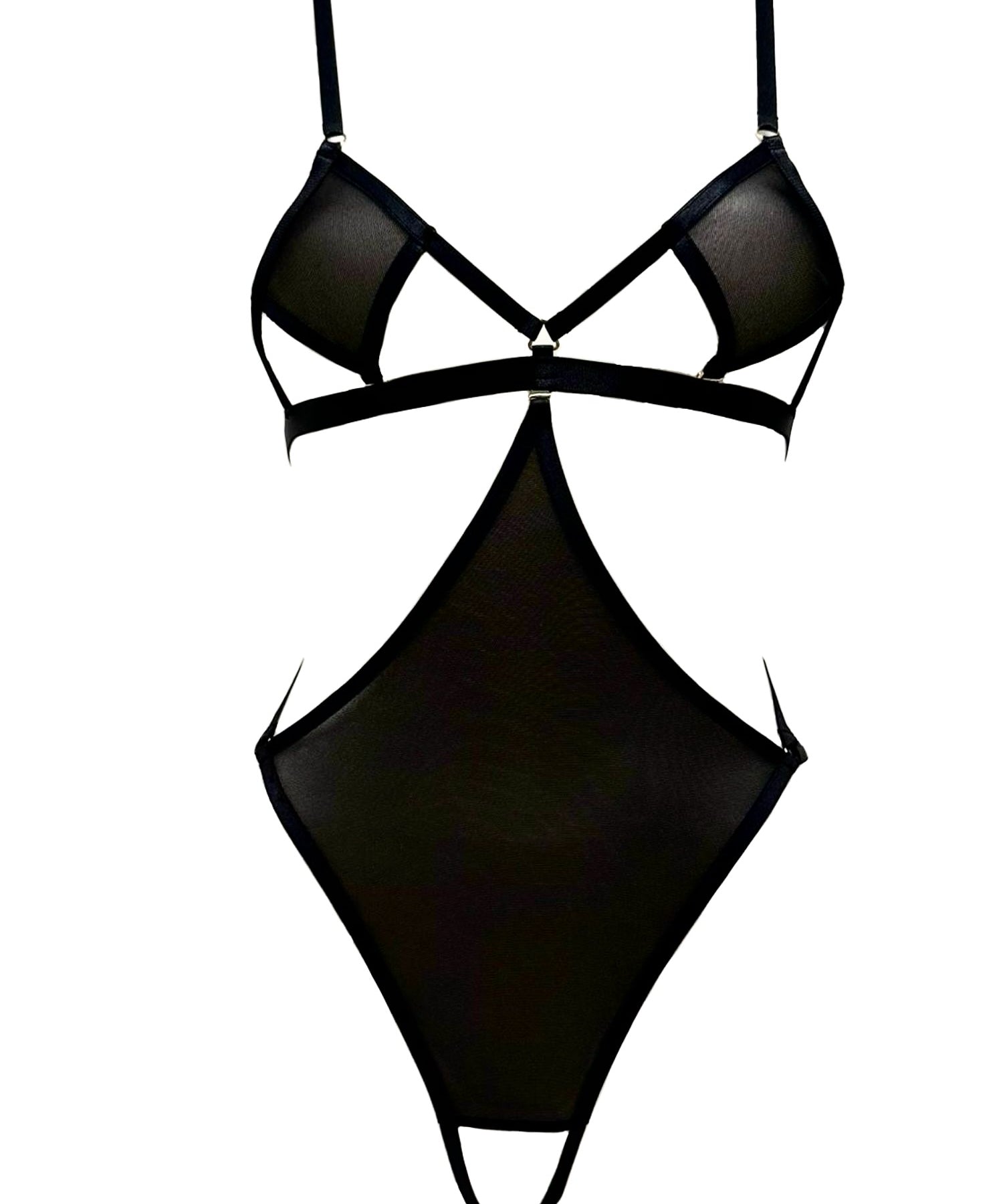 AVAM Lingerie - Diamond Open Cup Crotchless Bodysuit | Avec Amour Lingerie