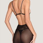 AVAM Diamond Bra & Skirt Attachment Set (Black) | Avec Amour Lingerie