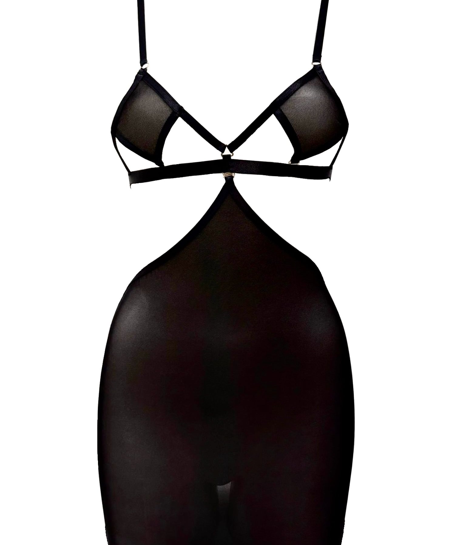 AVAM Diamond Bra & Skirt Attachment Set (Black) | Avec Amour Lingerie