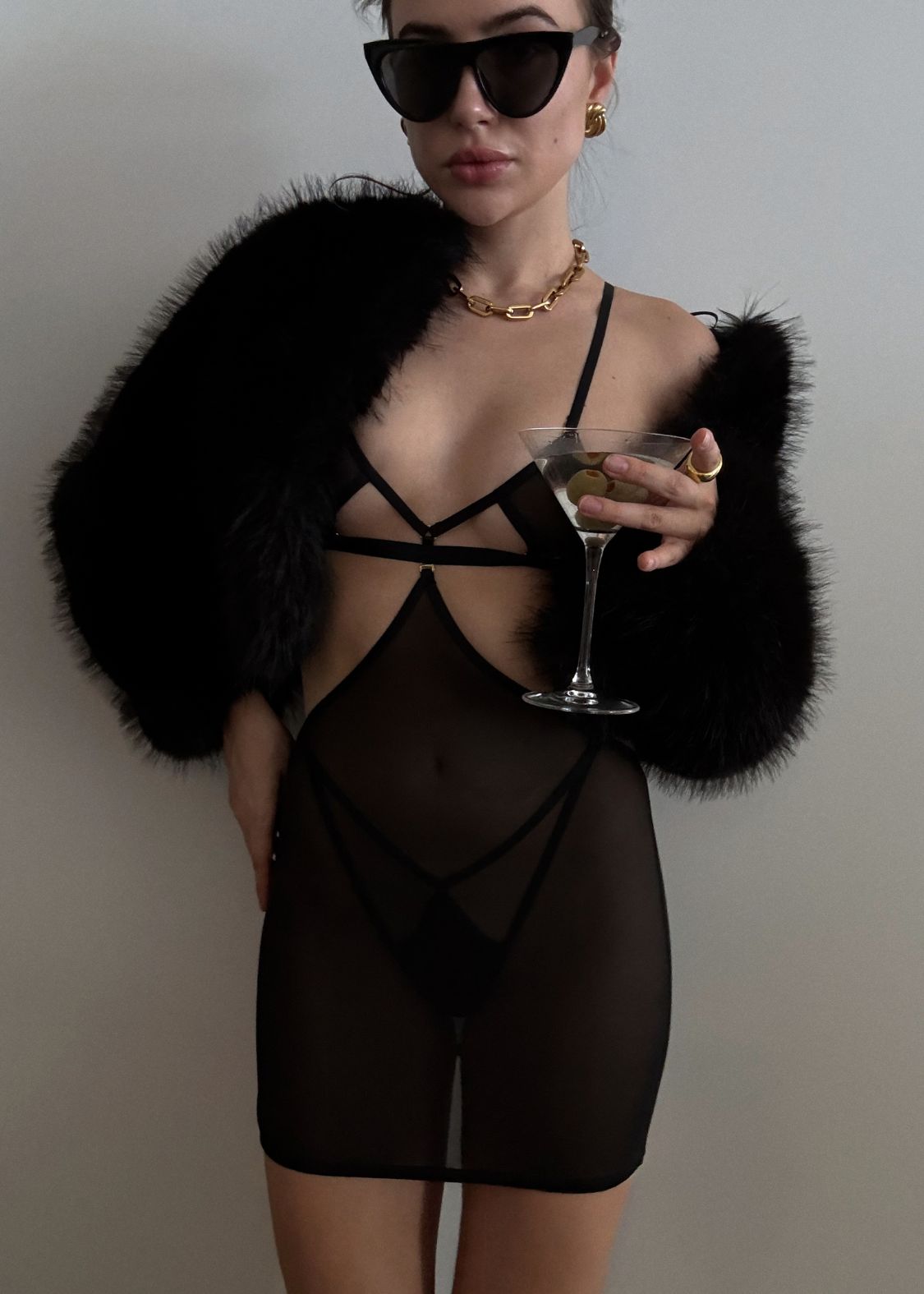 AVAM Diamond Bra & Skirt Attachment Set (Black) | Avec Amour Lingerie