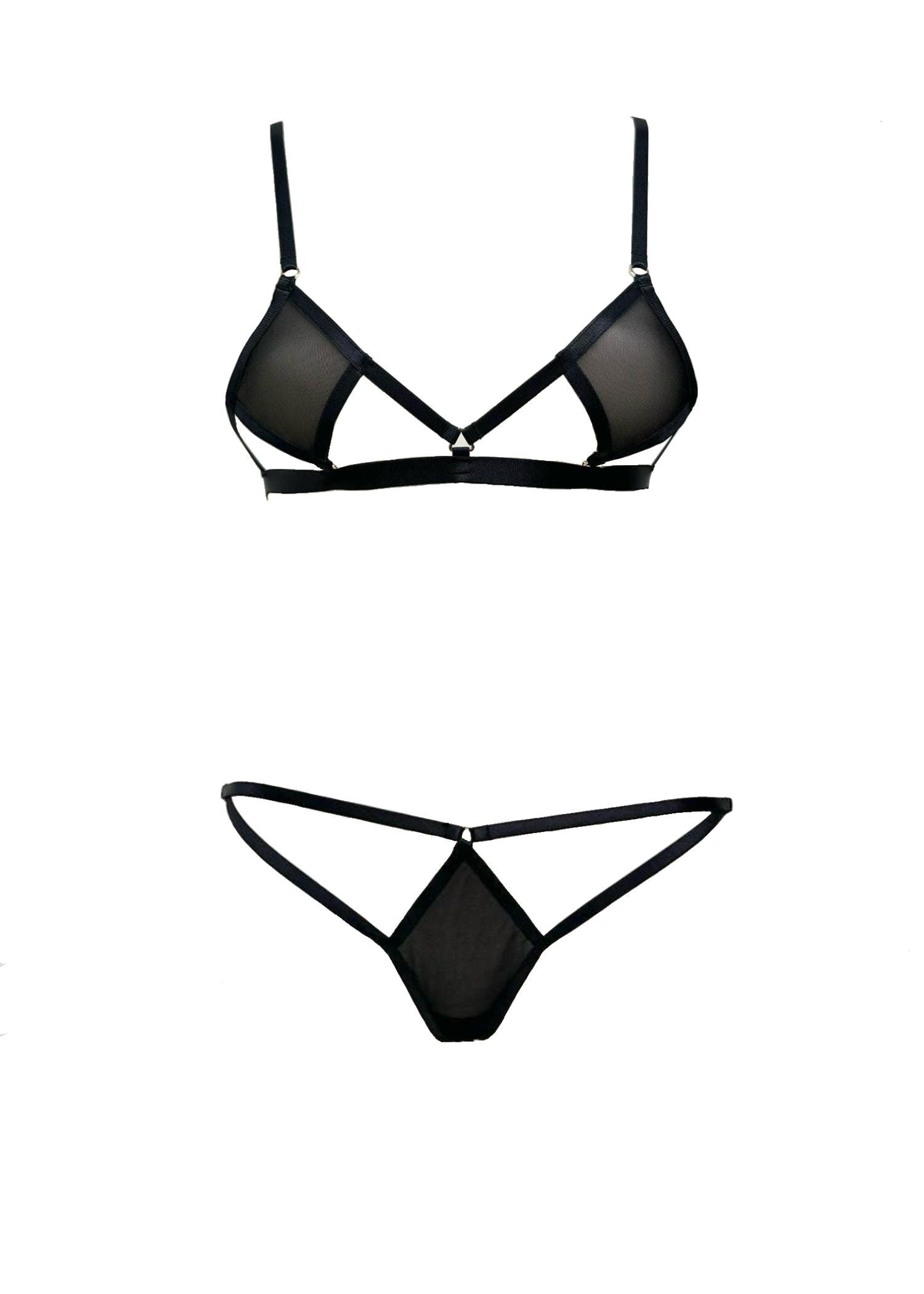 AVAM DIAMOND Openable Bra & Thong Set | Avec Amour Lingerie