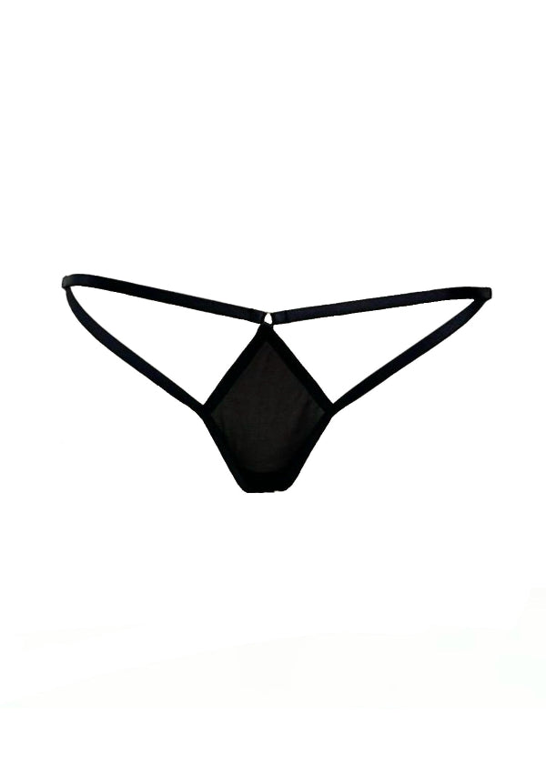AVAM Lingerie - Diamond Thong (Black) | Avec Amour Lingerie