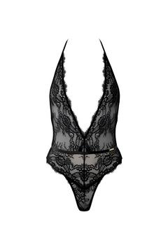 AVAM Magnetism Lace Bodysuit Black - front flatlay