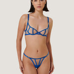 Bluebella ETTA Wired Bra (Egyptian Blue/Sheer) | Avec Amour Sexy Lingerie